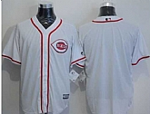 Cincinnati Reds Blank White New Cool Base Stitched Baseball Jersey,baseball caps,new era cap wholesale,wholesale hats